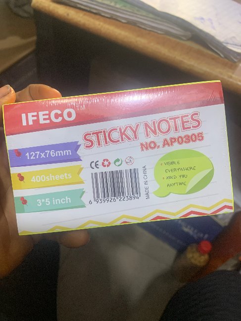 IFECO Sticky Notes (400 Sheets, 5x3 Inch)