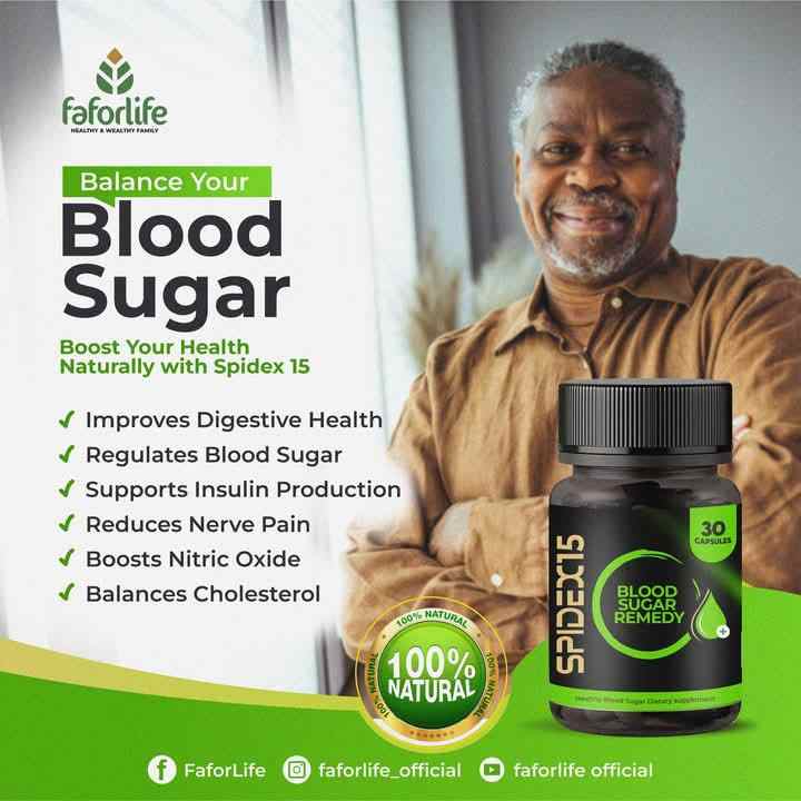Spidex15 & Faforon Blood Sugar Combo 08024685729
