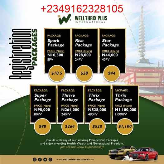 Wellthrix Registration Packages 08024685729