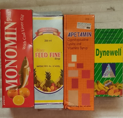 Apetamin - Cyproheptadine, Lysine and Vitamins Syrup for Weight Gain and Appetite Booster