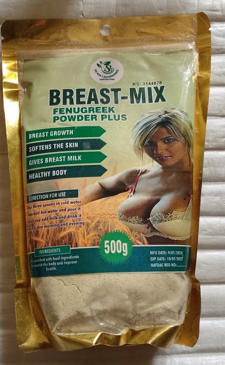Breast-Mix Fenugreek Powder Plus for Breast Enlargement