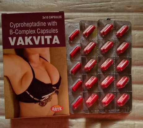 VAKVITA Cyproheptadine with B-Complex Capsules Breast Enlargement Capsule
